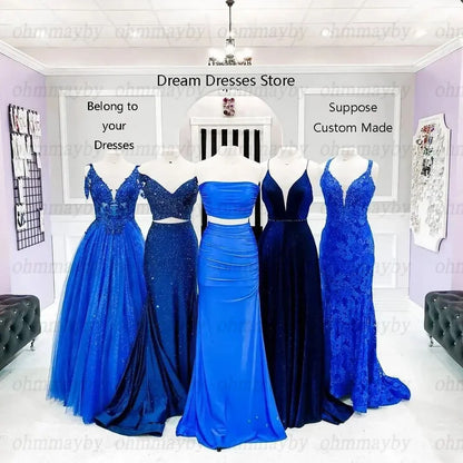Customized Unique Black Prom Gowns Contrast Color Evening Dresses Lace Long Sleeves Wedding Party Gowns Tea Length Side Slit