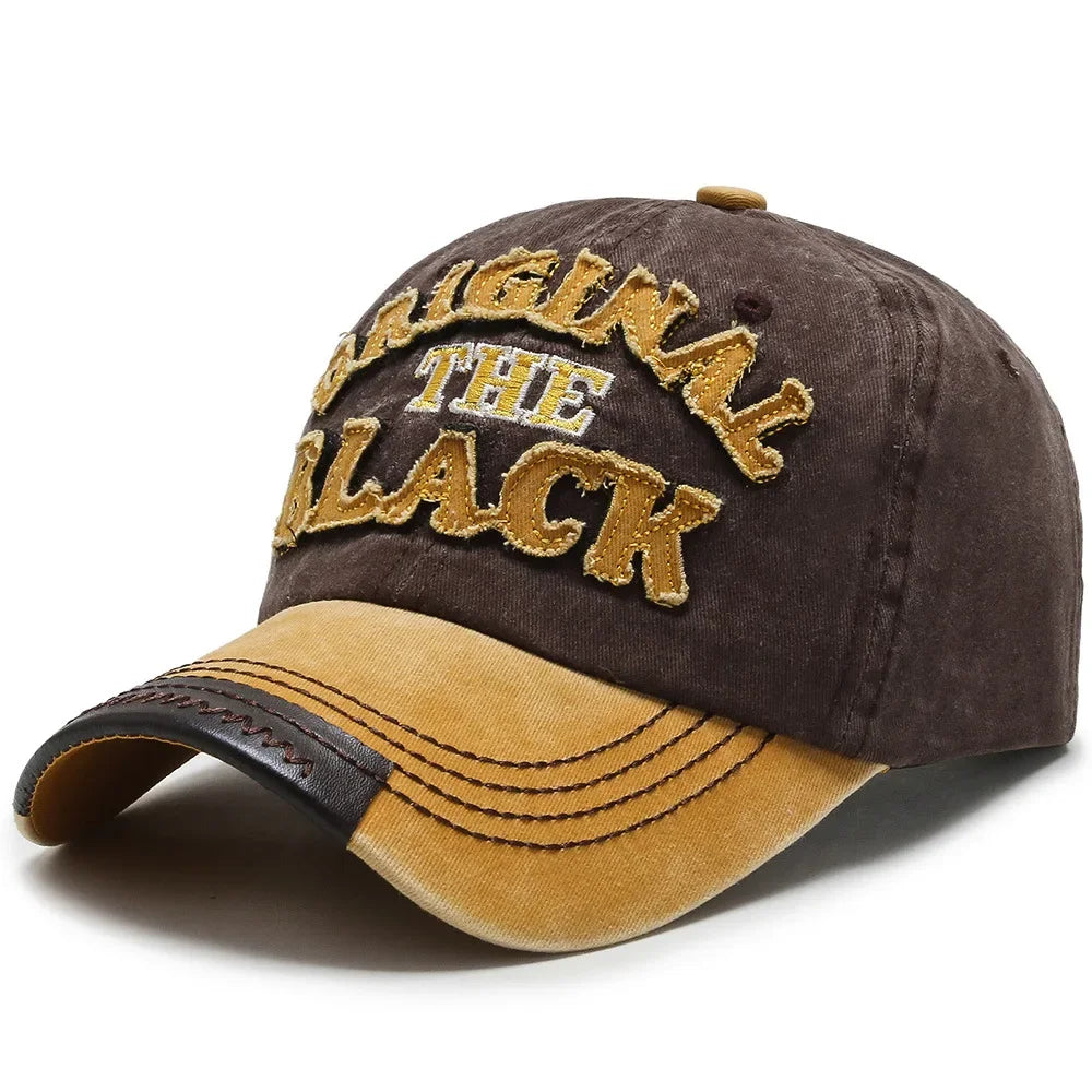 Men Retro Letter Embroidery Baseball Caps Spring Summer Women Cotton Adjustable Casual Hat Hip Hop Streetwear Sun Hats