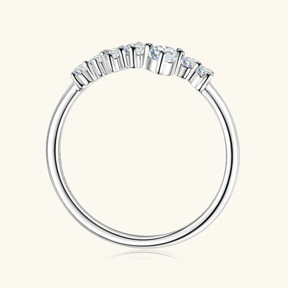 Moissanite Diamond Necklace Ring 925 Sterling Silver Cluster Pendant Jewelry Set For Women Laides Engagement Rings Gift
