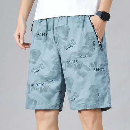 Men's Camo Shorts Elastic Waistband Casual Cargo Shorts Hiking Running Male Clothes Athletic Plus Size Y2K Knee Short Pants
