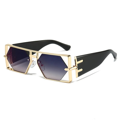 2025 New Hollow Sunglasses Men Women Hip Hop Internet Celebrities Ins Fashion Sun Glasses Ladies Female Alloy Frame Square UV400