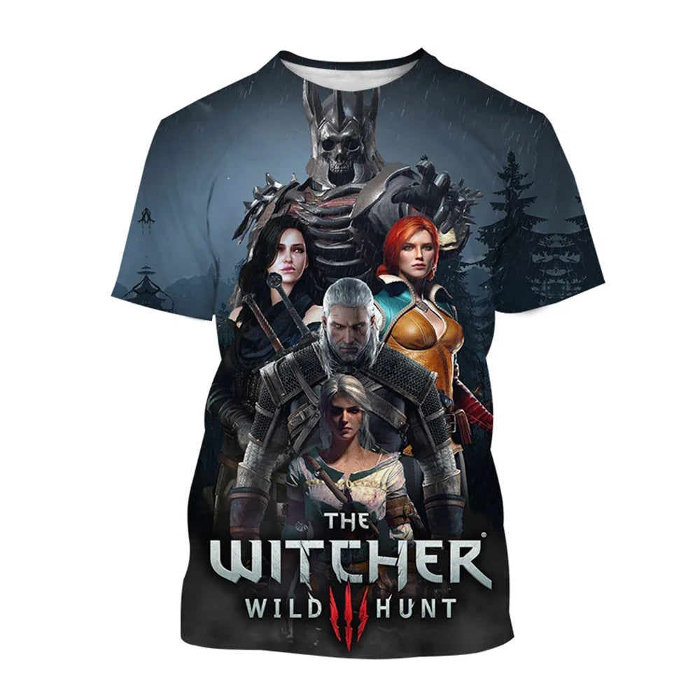 Latest Witcher 3D Printed T-shirt Fashion Role Playing Game Witcher King Assassin Casual Harajuku Neutral T-shirt