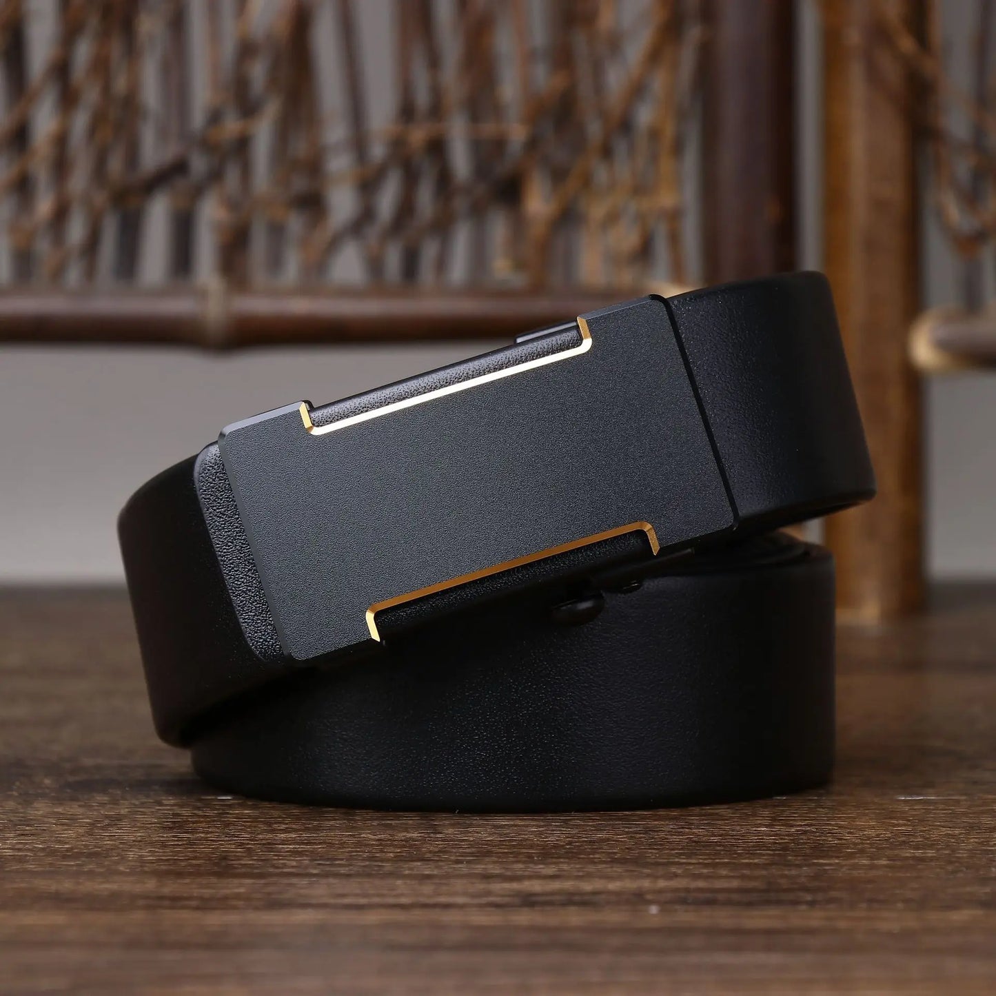 Luxury Genuine Leather Belt Men's Casual Cowhide Toothless Automatic Buckle Belt for Men Jeans Pants Waistband Business Belt