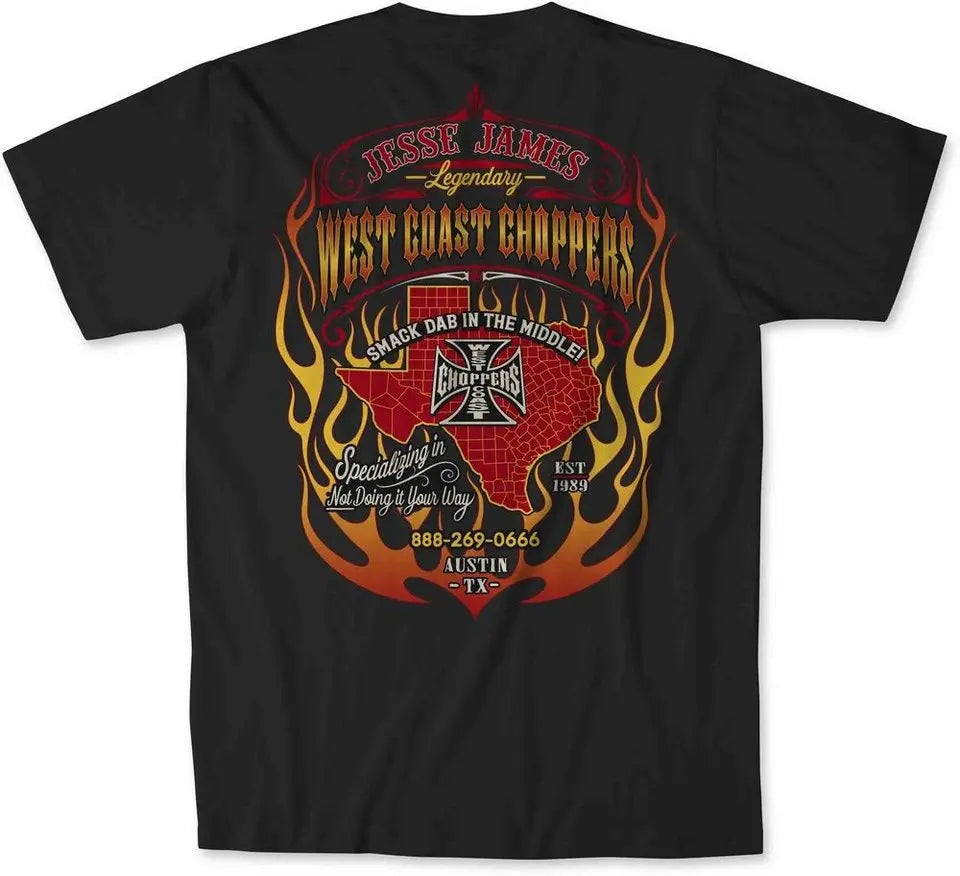 New 2026 West Coast Choppers  Graphic Tee 100% Cotton Round Neck Casual Regular Fit Unisex T-shirt  Summer Top
