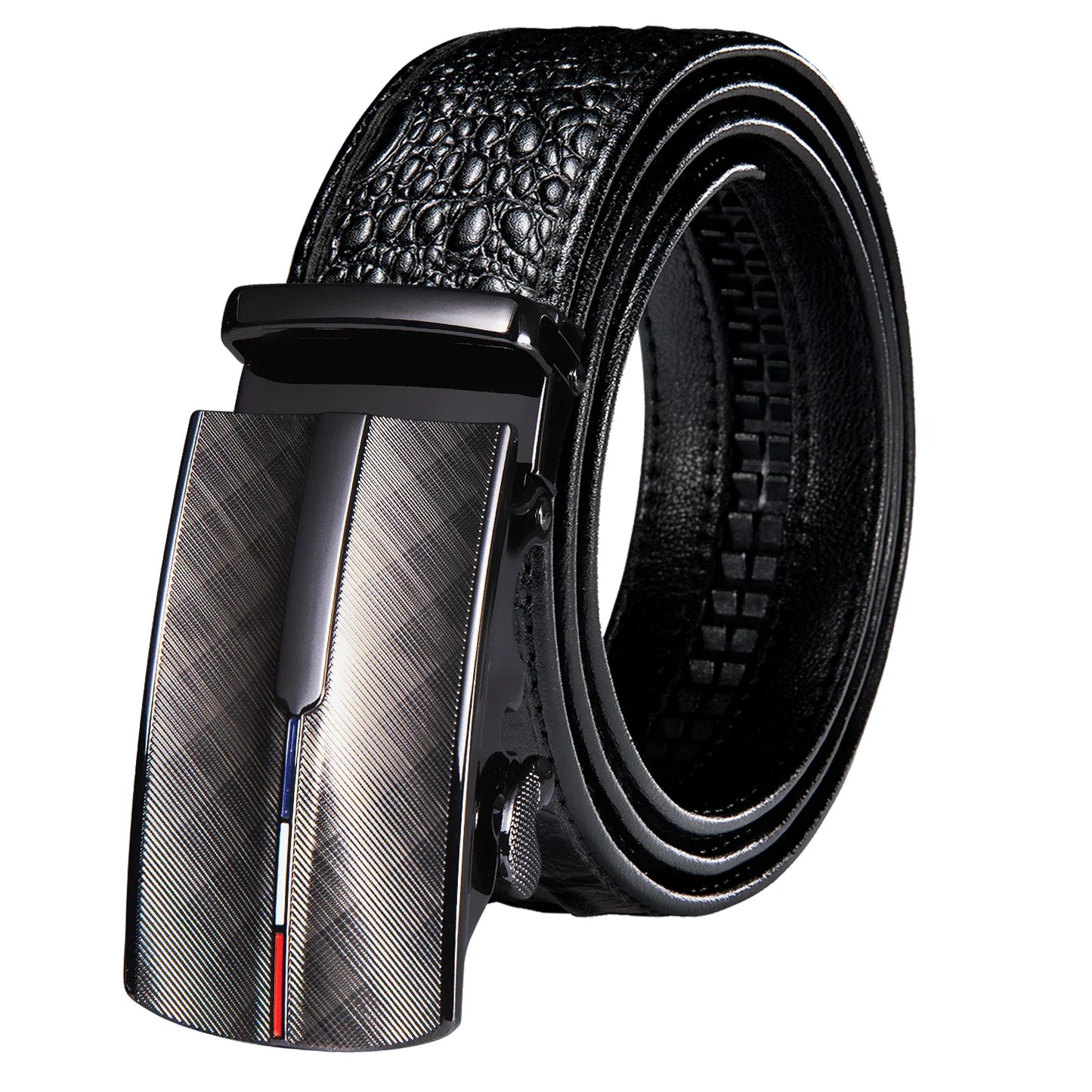 Crocodile Designer Luxury Genuine Leather Belts for Men Casual Jeans Belt Strap Gold Automatic Buckle Black Belt PD-2036