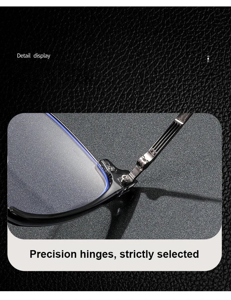 Men's Classic Business Eyeglasses Frames Anti-Blue Light Reading Glasses Myopia Hyperopia Customizable Prescription KE001