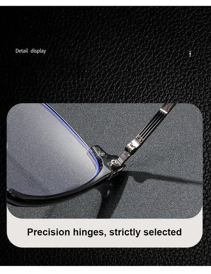 Men's Classic Business Eyeglasses Frames Anti-Blue Light Reading Glasses Myopia Hyperopia Customizable Prescription KE001