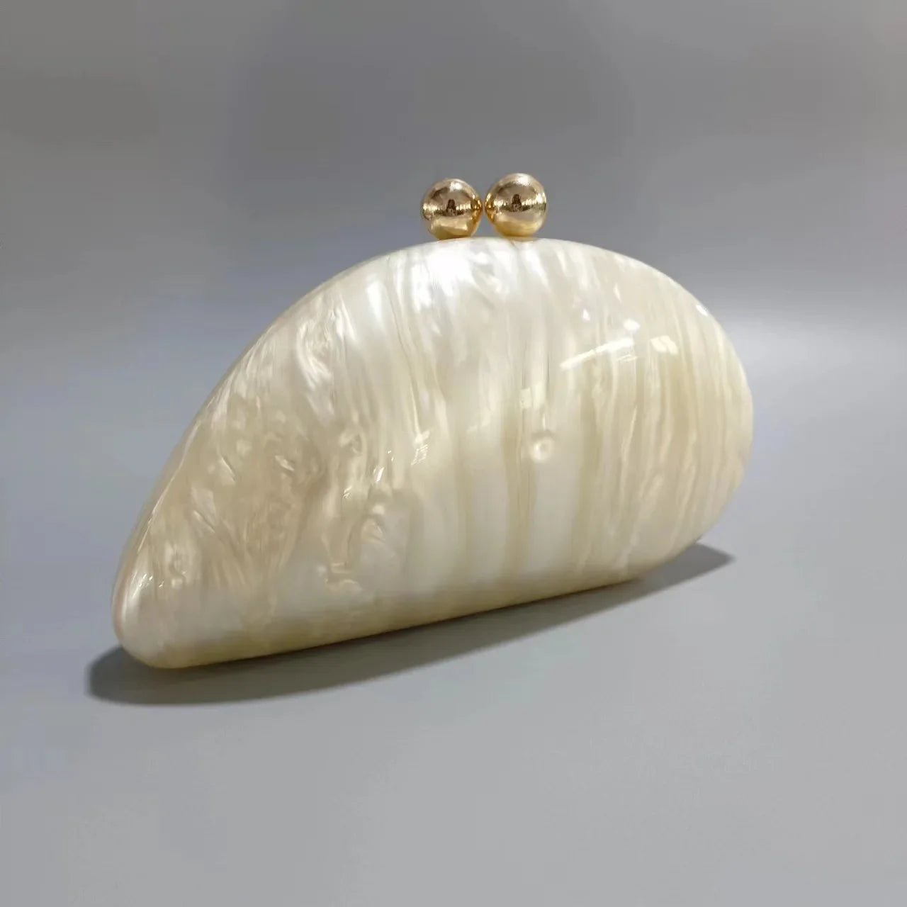 shell shape clutch bag women designer evening party cute purse new green gold purple ivory handbag High Quality