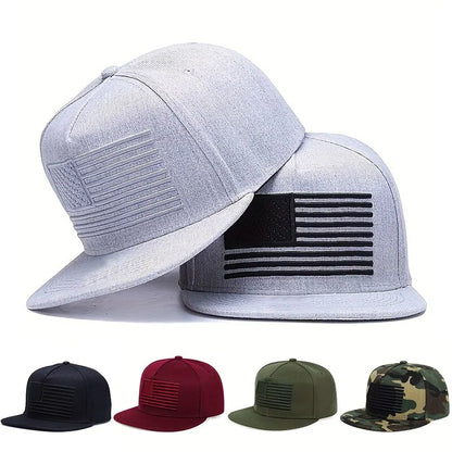 American Flag Embroidery Hip-hop Hats Outdoor Adjustable Casual Baseball Caps Sunscreen Hat