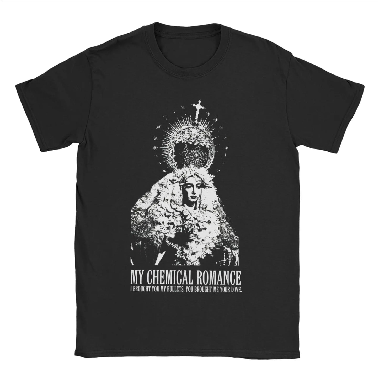 Men Women Mcr Band  Punk Rock T Shirt My Chemical Romance  100% Cotton Clothes Vintage Round Collar Tee Shirt Plus Size T-Shirt