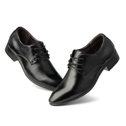 Men's Red Patent Leather Wedding Groomsmen Shoes Low Block Heel Business Formal Dress Shoes Trendy Casual Footwear