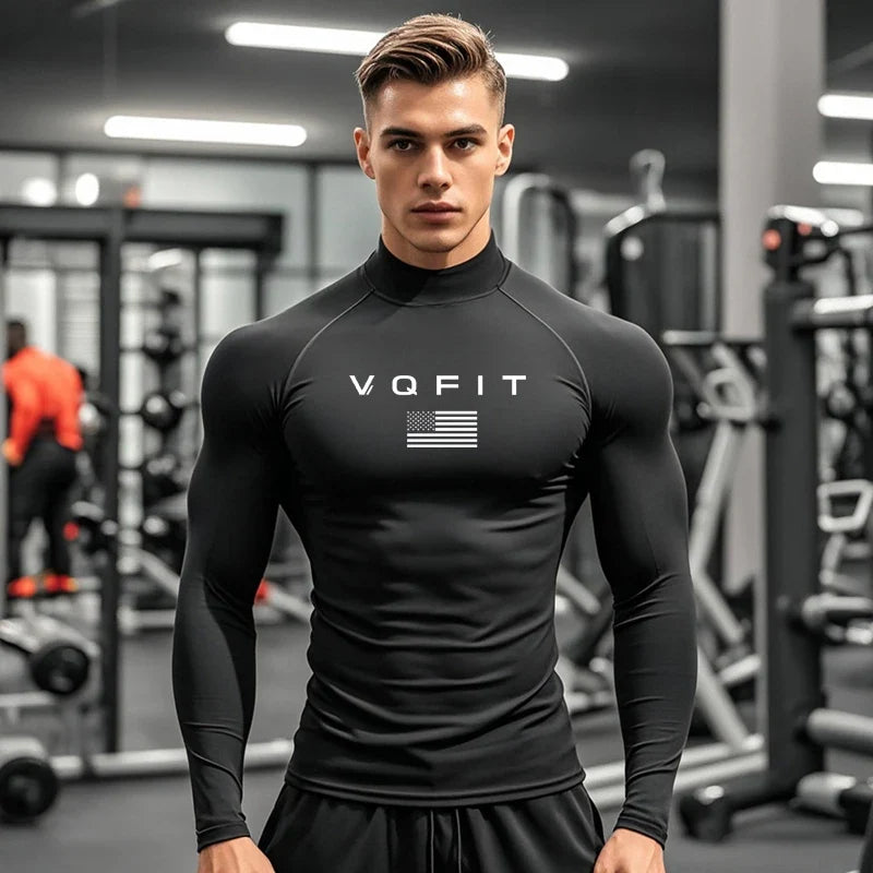 Mens Running T-shirts Autumn Fitness Long Sleeve Sport Shirt Jogging Gym Clothing Sportswear Quick Dry Compression T Shirts