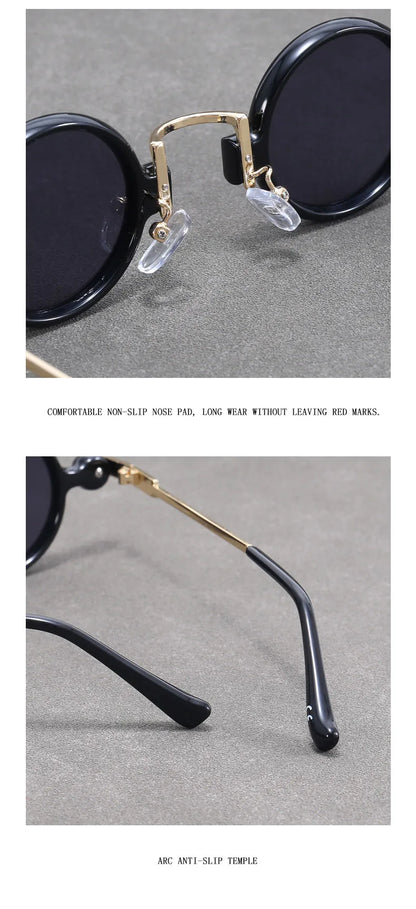 Round Steampunk Sunglasses For Men Retro Fashion Punk Sunglasses Women Trendy Vintage Glasses Dropshipping Gafas De Sol Hombre