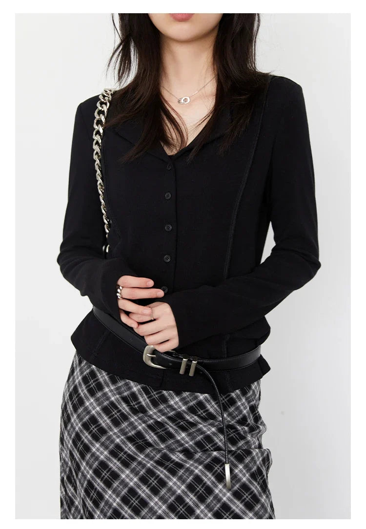 Women Cardigan Casual New Small Lapel Long Sleeved T-shirt Slim Female Knitted Sweaters Sports Spring Autumn 2025