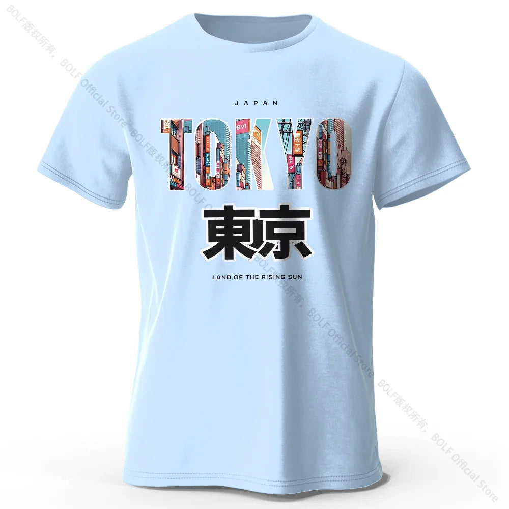 Tokyo Printed Fashion Forward 100% Cotton T-Shirt, Ultra Soft Round Neck Short Sleeve Tee, Perfect for Men & Women