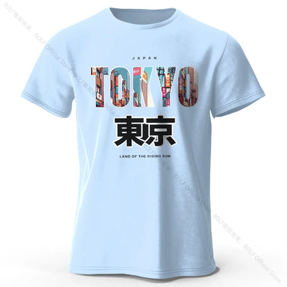 Tokyo Printed Fashion Forward 100% Cotton T-Shirt, Ultra Soft Round Neck Short Sleeve Tee, Perfect for Men & Women