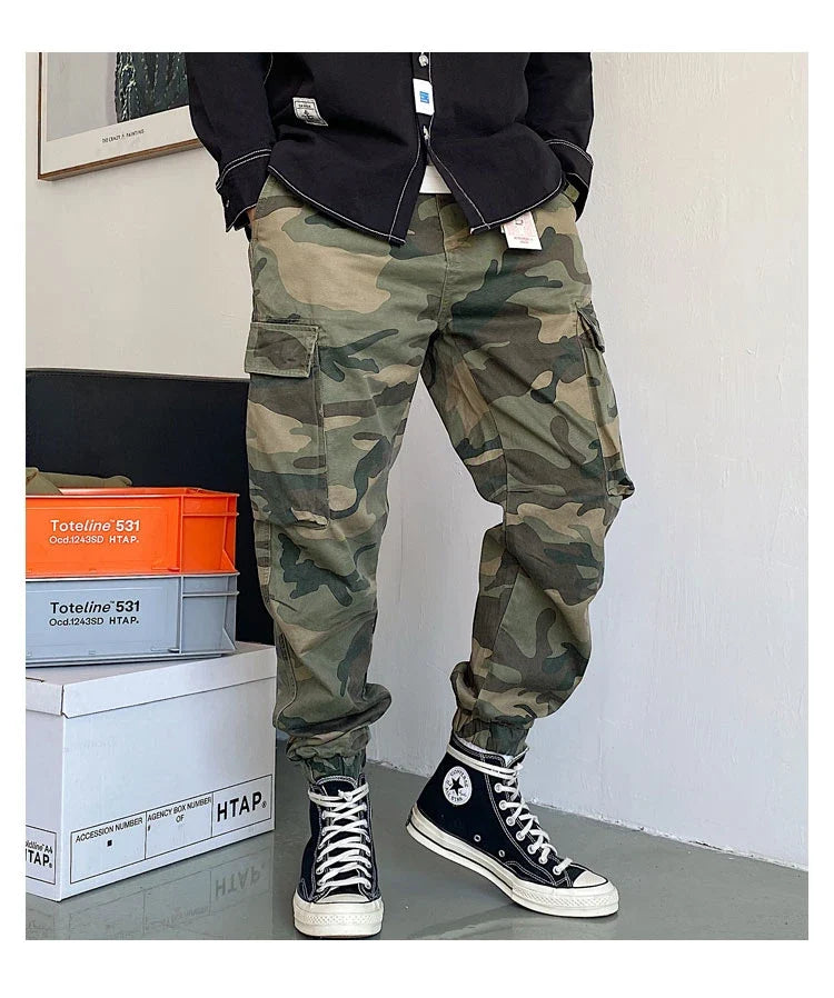 Spring Autumn Streetwear American Casual High Quality Camouflage Cargo Pants Men Clothing Harajuku Tactical Jogging Trousers