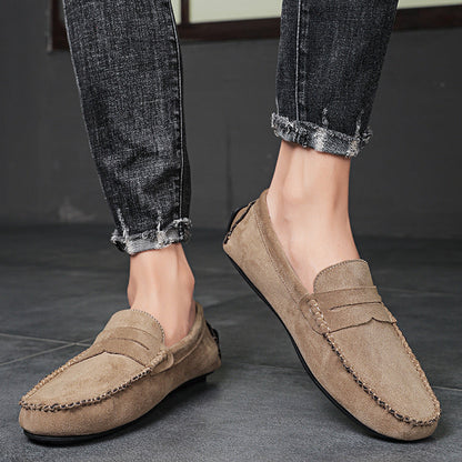 Fashion Suede Men Casual Shoes Breathable Comfort Slip-on Mens Driving Shoes Luxury Brand Men Loafers Mens Lazy Shoes Moccasins