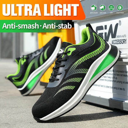 iron toe safety shoes for men women good quality work shoes with protection puncture proof working sneakers with metal toe boots
