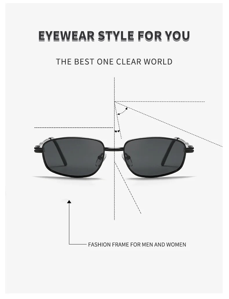 2026 Fashion Small Square Sunglasse Man Personality Brand Steampunk Metal Frame Sunglasses Women Retro Glasses UV400 Eyeglasses