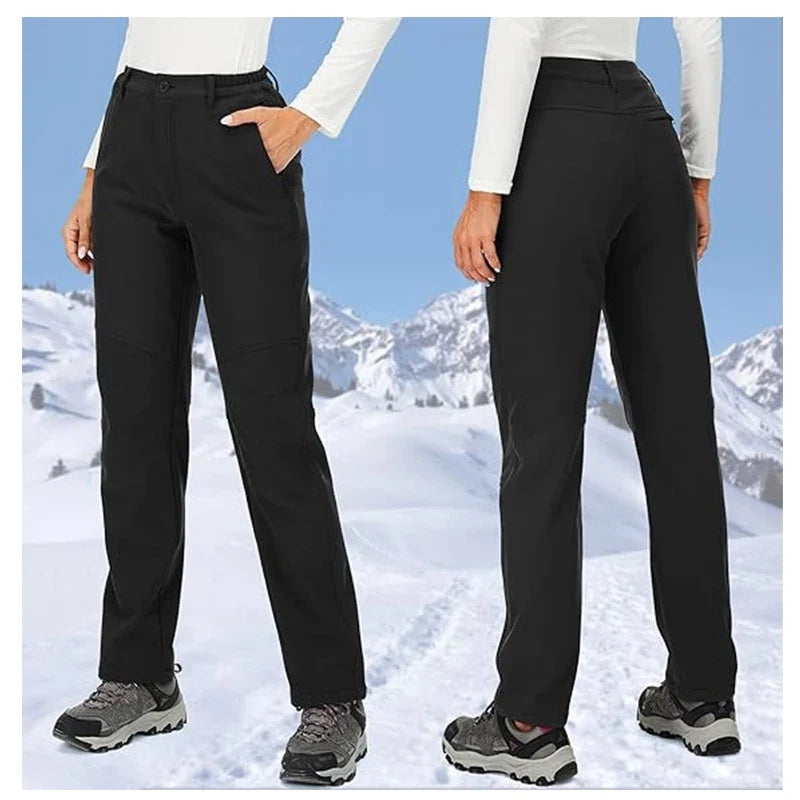 Windproof Thermal Pants for Women, Soft Trousers for Hiking, Camping, Outdoor Sports, Mountain Climbing, Travel, Winter
