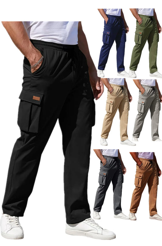 Also limited to men's multi pocket workwear pants, men's summer thin style new trendy American high street straight leg wide leg