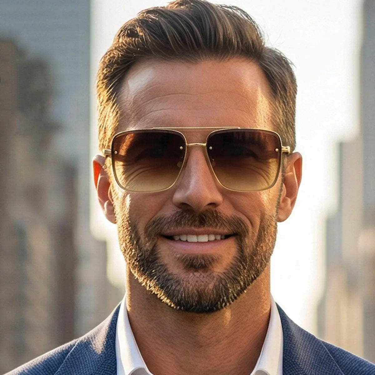 UV400 Protection Square Sunglasses Women Trendy Beach Vacation Brand Design Wooden Vintage Retro Sunglass Men Fashion Glasses