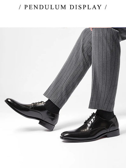 Men Dress Shoes New 2022 Spring High Quality Leather Formal Shoes Classic Business Wedding Sytle Groomsman Mens Shoes