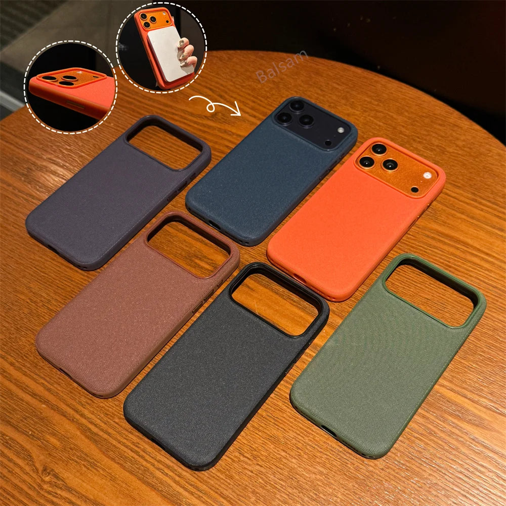 Luxury Tech Woven for Magsafe Magnetic Case for Iphone 17 Air 16 15 Plus 14 13 12 11 Pro Max TechWoven Wireless Charging Cover