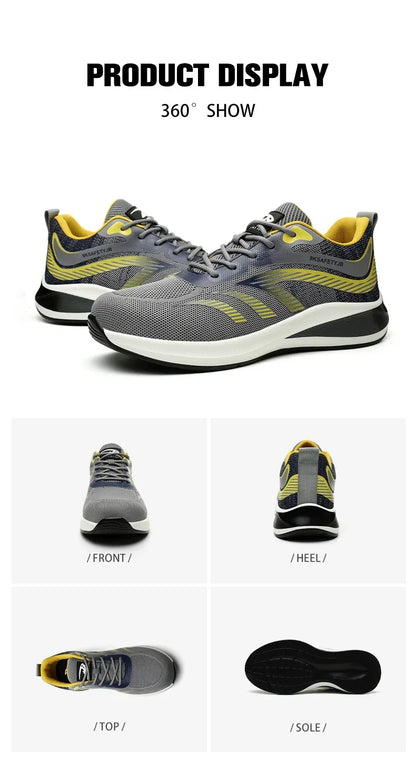 iron toe safety shoes for men women good quality work shoes with protection puncture proof working sneakers with metal toe boots