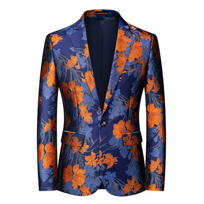 2026 New Men's Pink Embroidered Suit Jacket, Wedding Party Dress Coat, Fashionable Slim Male Blazers, Asian Size M-5XL 6XL