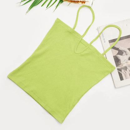 Summer Sexy Slim-Fit Women's Top New Arrival Summer Sleeveless Tank Tops Reversible V-Neck Knit Strapless Camisole Woman Clothes