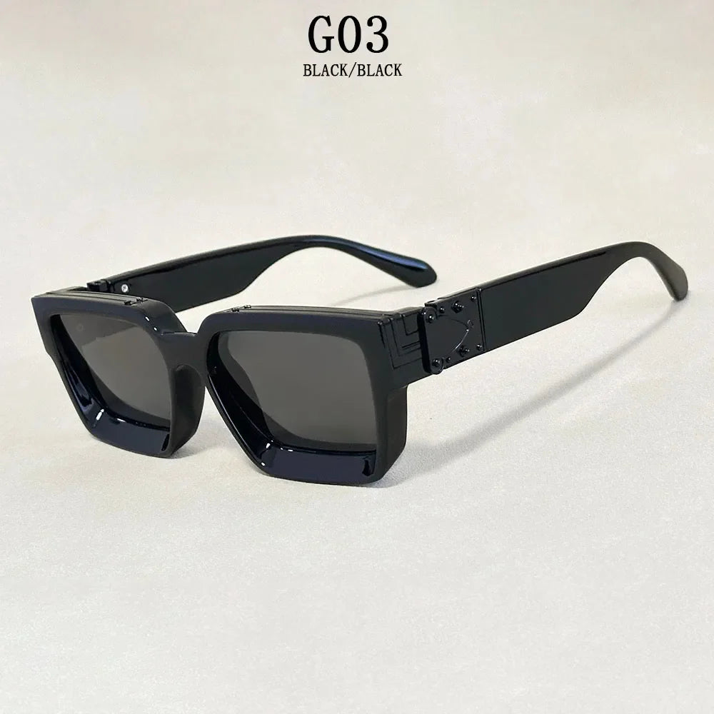 Senior Square Sunglass Men Vintage Millionaire Sunglasses Women Silver Retro Fashion Glasses Dropshipping Gafas De Sol Hombre