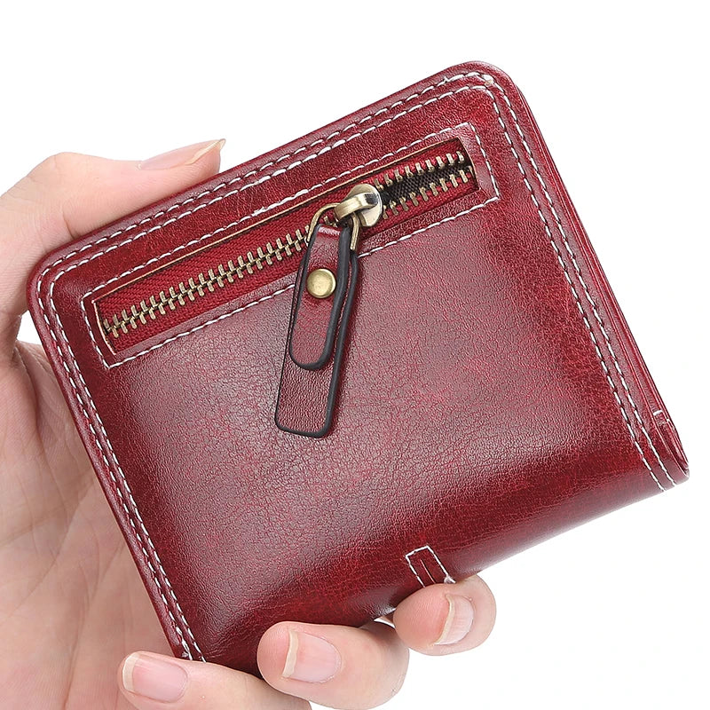 Nouveau Mini Portefeuille Femme Mince Mode Féminine Petits Portefeuilles Fermeture Éclair Cuir PU Qualité Porte-Monnaie Femme Porte-Cartes
