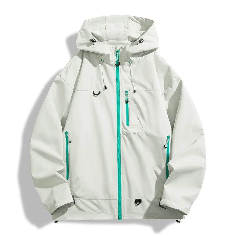 Unisex Waterproof Windbreaker Outdoor Sport Windproof Single-Layer Jacket Men Women Hiking Climbing Trekking Rain Coat