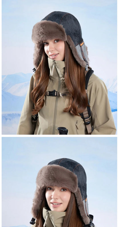 Russian Hat Men Women New Thick Warm Autumn Winter Fur Hat Male Female Windproof Snow Ski Trapper Earflap Cap Bomber Hat