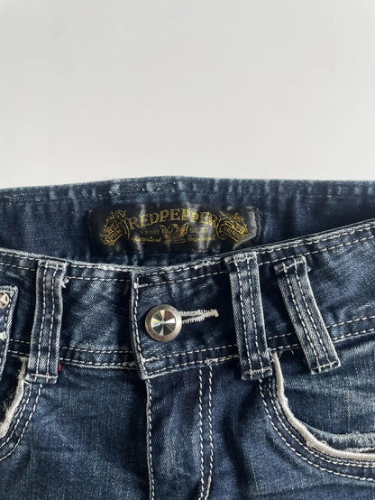 Y2K Japan Street Hottie Wing embroidery vintage Denim Shorts Harajuku Slim Skirt Light Blue Jean Low Waist Short Mini Skirt
