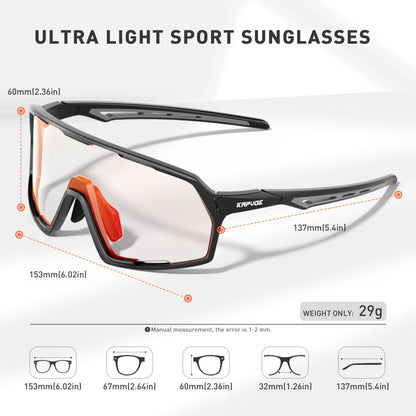 Photochromic Sunglasses Man MTB Climbing Glasses Outdoor Sports Bike Cycling Glasses Women Driving Bicycle Goggles UV400