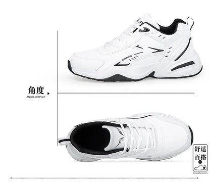 Chunky Sneaker for Men Thick Sole Versatile 2025 New Trend Mesh Lace Up Breathable Casual Sports Shoes Increased Soft Soles