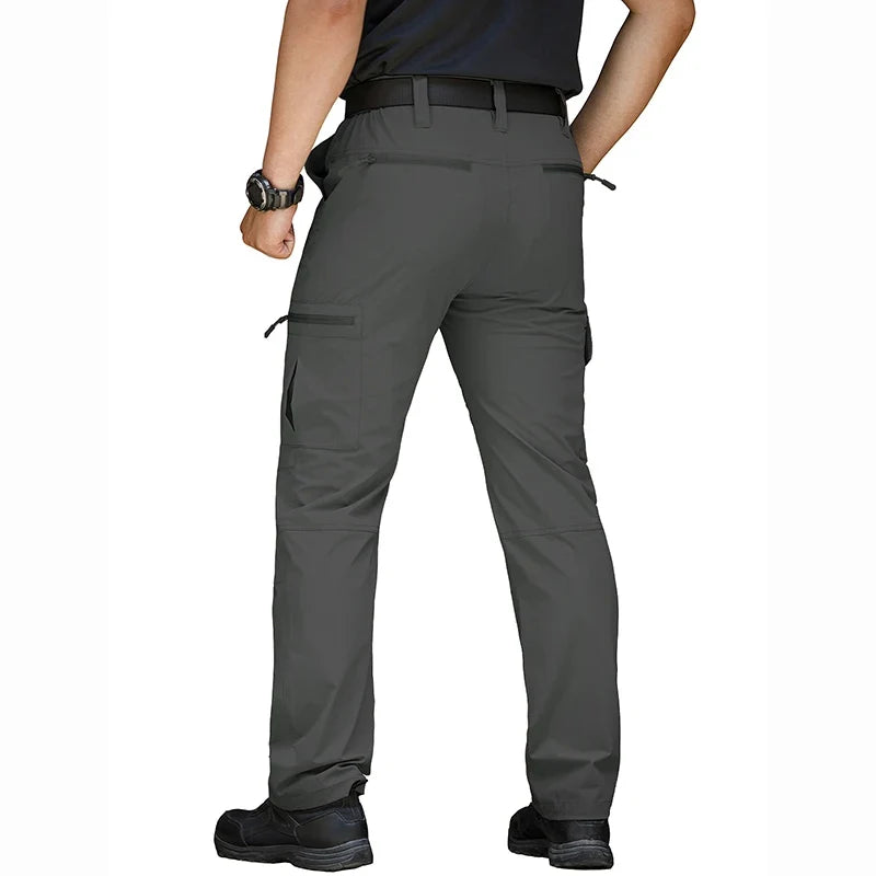 Men’s Lightweight Hiking Pants Quick Dry Water Resistant Tactical Work Outdoor Fishing Cargo Trousers