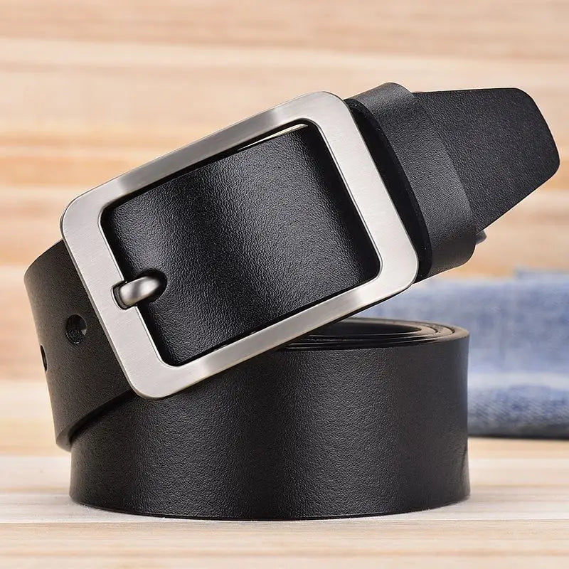Japanese Style Buckle Simple Men's Belt New Large Size 100-130cm Vintage Needle Buckle High Quality