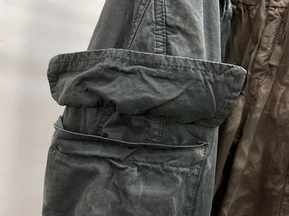 American Tactical Cargo Pants Men Premium 100% Cotton Distressed Tie Dye Straight Leg Loose Fit Multi Pocket Heavy Duty Casual
