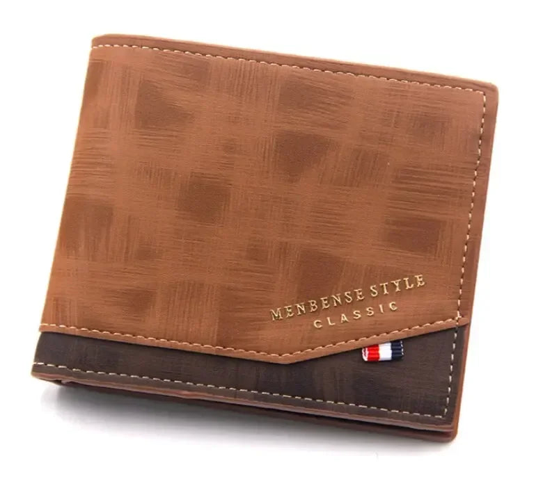 Portefeuilles courts pour hommes Givrés Grande capacité Portefeuille en cuir Multi-fentes Porte-monnaie Porte-photo Petits portefeuilles pour hommes cartera hombre