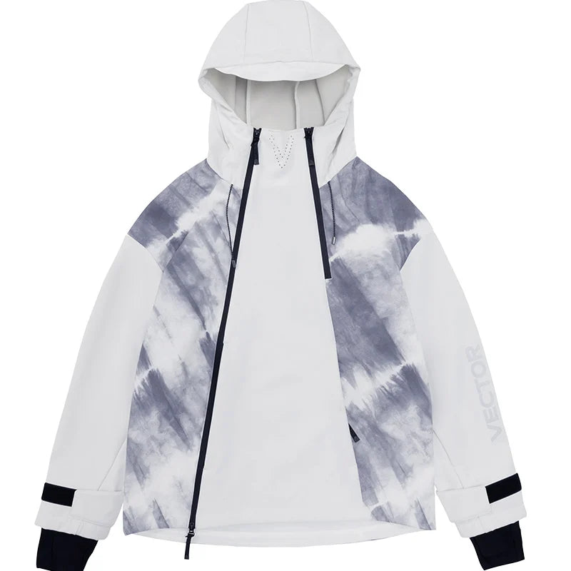 Men and Women Splicing Skiing Skiing Top Waterproof Windproof Warm Durable Indoor and Outdoor Skiing Snowboard Jacket