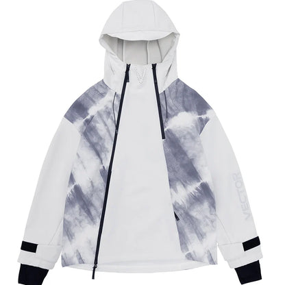 Men and Women Splicing Skiing Skiing Top Waterproof Windproof Warm Durable Indoor and Outdoor Skiing Snowboard Jacket