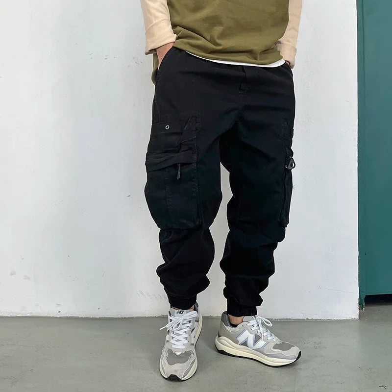 American Vintage Functional Cargo Pants Men Clothing High Quality Khaki Casual Jogging Pants Harajuku Tactical Joggers Trousers