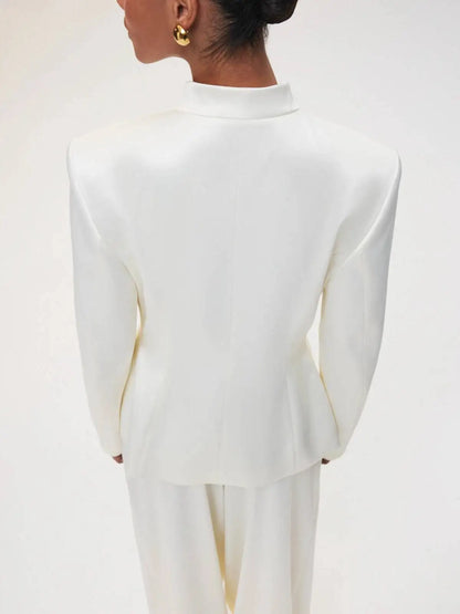 Women's Spring Summer Mandarin Collar Frog Button Cropped Chinese Style Blazer Casual 2026 Trendy Feminine Fashion Coat