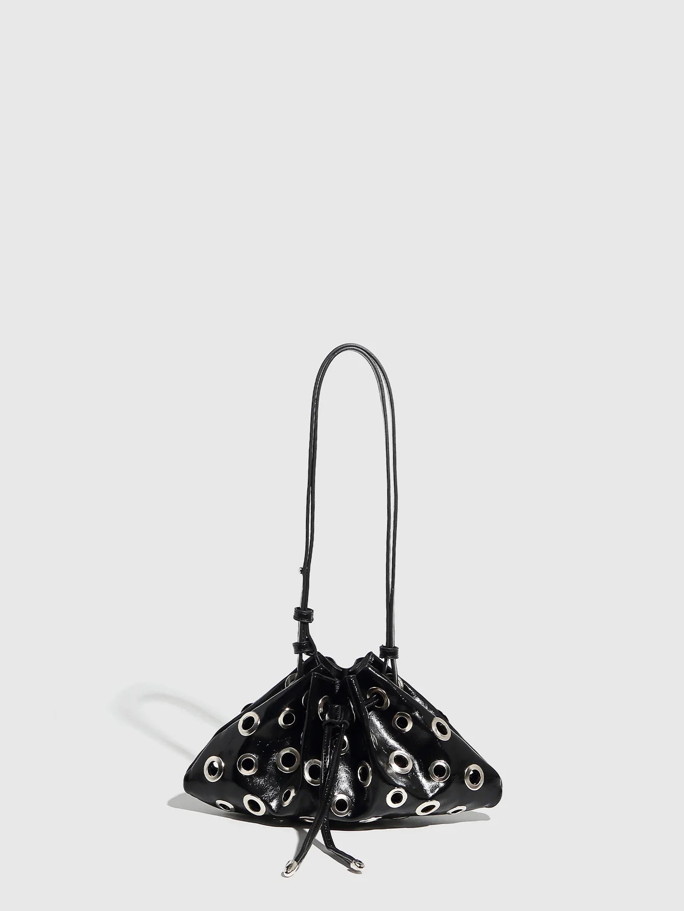 Hollow Rivet Designer Shoulder Bag Designer Luxury Bags Women 2025 Drawstring Bucket Bags High Quality Handbags Mini Purses Chic