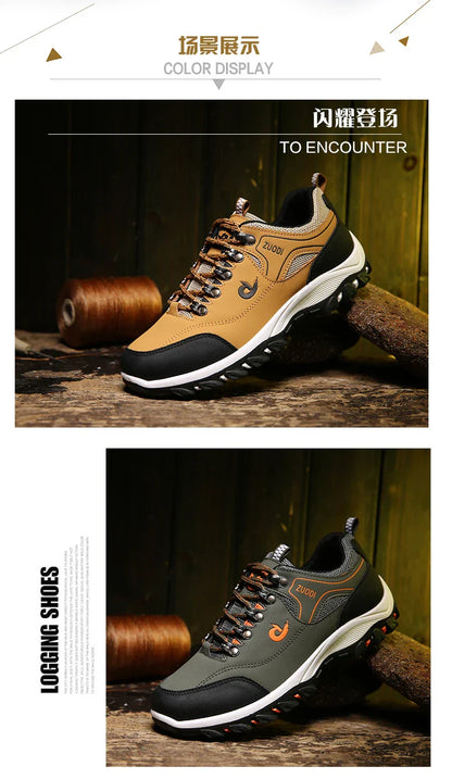Men's leather Casual Shoes, Men's Sports Shoes, Spring,Autumn,Winter Shoes, Men's Tennis lightweight Wear-resistant Hiking Shoes
