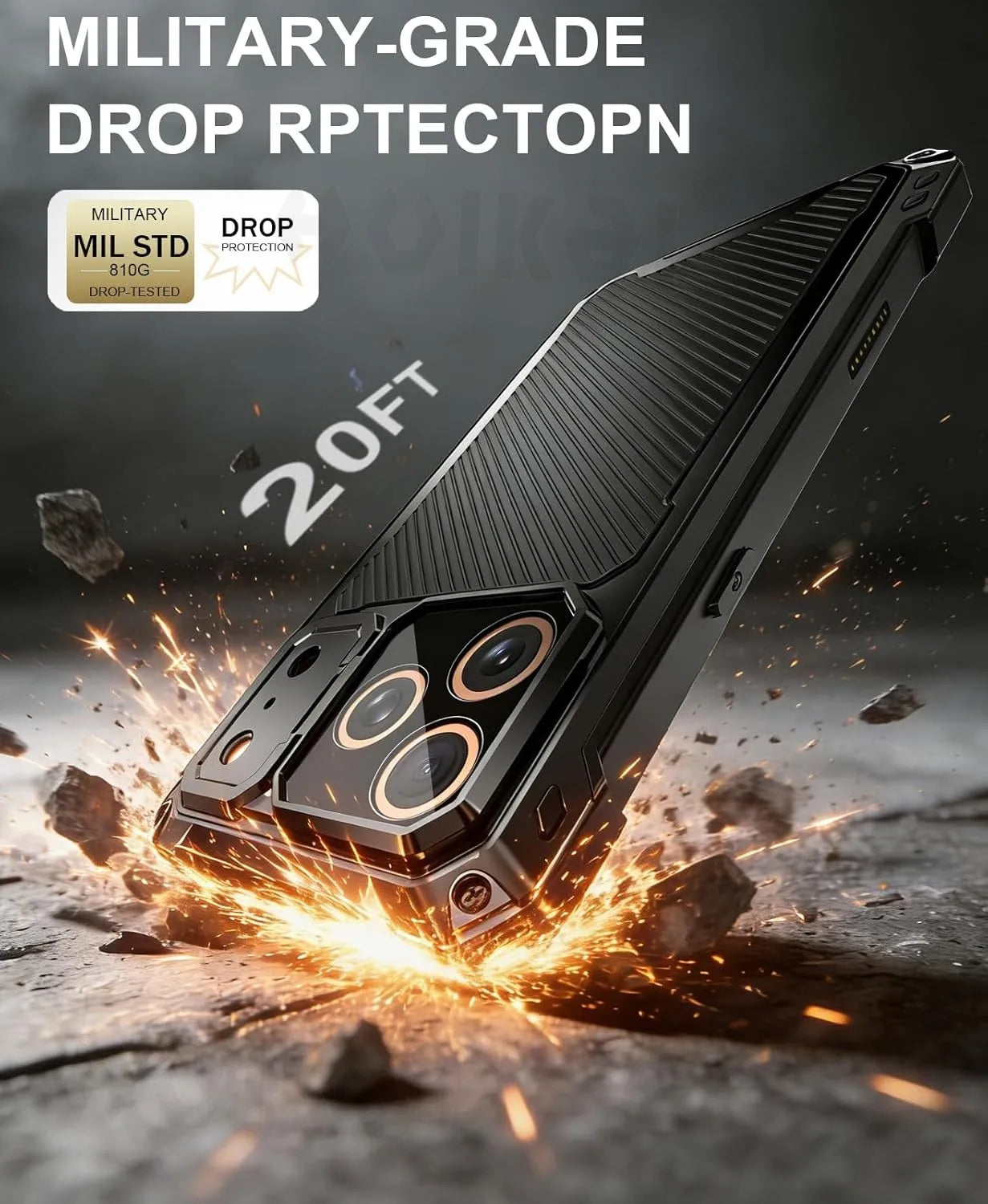 Heavy Duty Military Grade Shockproof Case For iPhone 17 Pro Max Screen Camera Lens Protector Stand Aluminium Armor Bumper Cover
